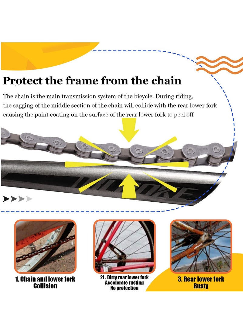 Excefore Mountain Bike Chainstay Protector, MTB Silicone Chain Stay Frame Guard, Road Bicycle Chain Pad - Protects Bike Frame from Chain Scratches  - Image 4