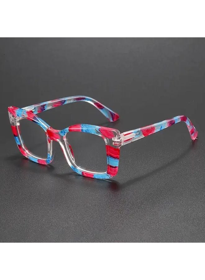 نظارات قراءة شفافة باللون الأحمر والأزرق بقوة تكبير 1.5X للرؤية القريبة خفيفة الوزن - Image 1