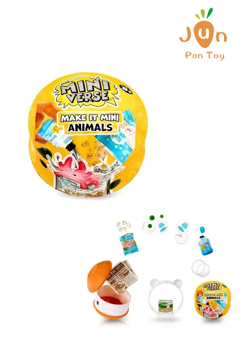 Miniverse MGA Miniverse Make It Mini Animals Mystery Blind Capsule, DIY Resin Miniature Pet Habitat Collectible Toy for Kids 8+ - Image 1