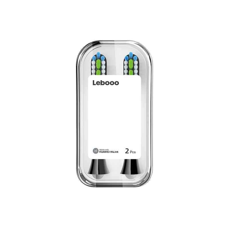 رأس فرشاة أسنان كهربائية لبديل Huawei HiLink Lebooo Sonic للعناية بالأسنان 2 قطعة / عبوة سوداء - Image 4