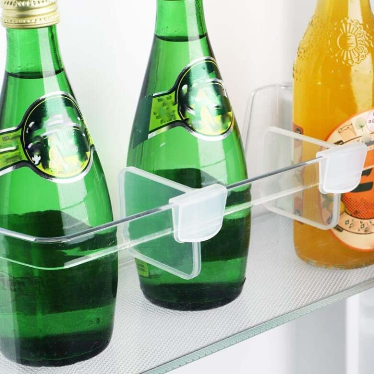 Dkriva Dkriva Fridge Drawers Storage Plastic Refrigerator Internal Drawer Shelf Divider Clip Expandable Partition Clips Storage Organizer Space Dividing Bottle Food Packets Organizer for Refrigerator 4Pcs  - Image 1