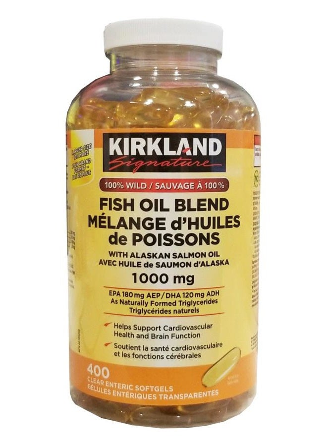 Kirkland زيت سمك بري مختلط من كيركلاند سيغنيتشر 100% مع زيت السلمون الألاسكي، 1000 ملغ، 400 كبسولة لينة - Image 4