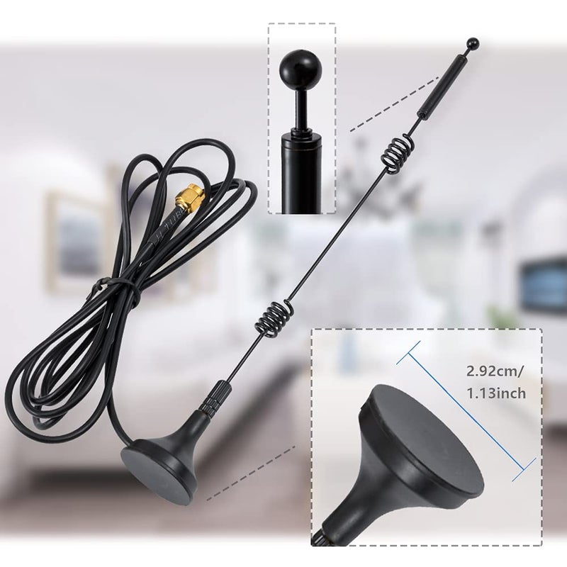POBADY WiFi Antenna 2.4G /5G/5.8G Dual Frequency 12dBi MIMO Omnidirectional Signal Booster Magnetic Base RP-SMA Adapter 1.5M 4.9ft for PCIE Network WiFi Card Router External Antenna Wireless WLAN - Image 4