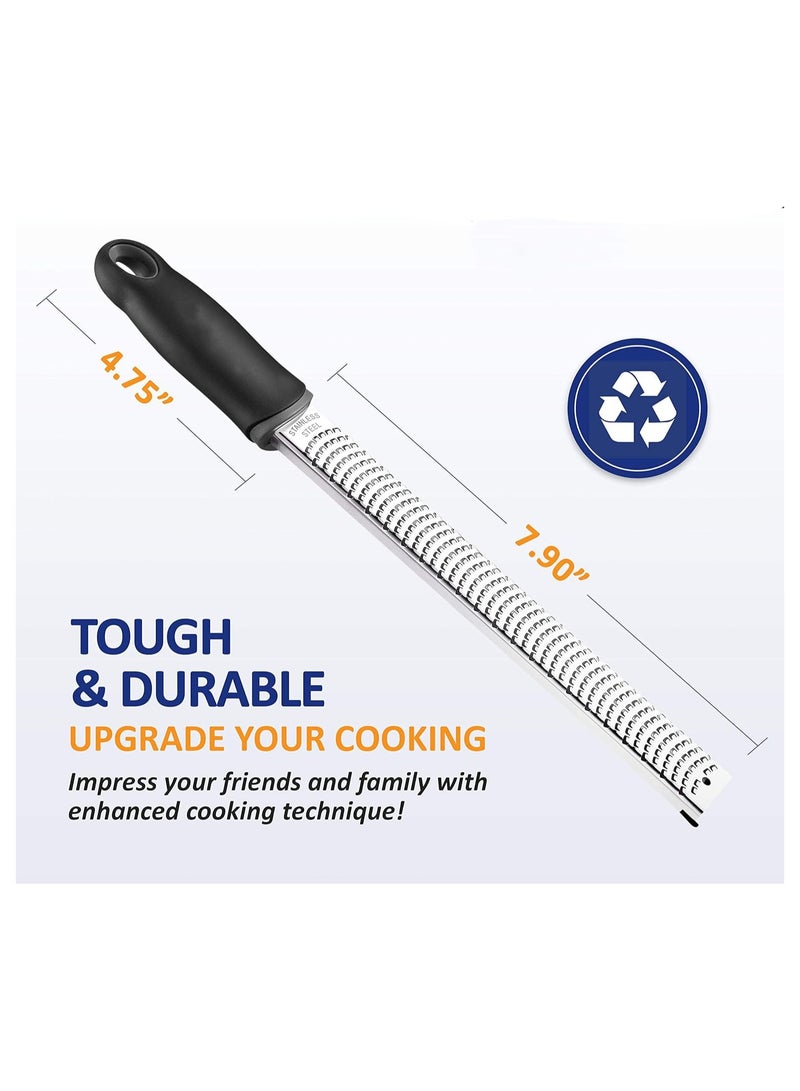 كيلا مبشرة الليمون، مبشرة الجبن، مبشرة الحمضيات الفاخرة، مبشرة المطبخ للبارميزان والشوكولاتة والفواكه والخضروات والزنجبيل والثوم وجوزة الطيب، مبشرة جبن المطبخ المصنوعة من الفولاذ المقاوم للصدأ - Image 3