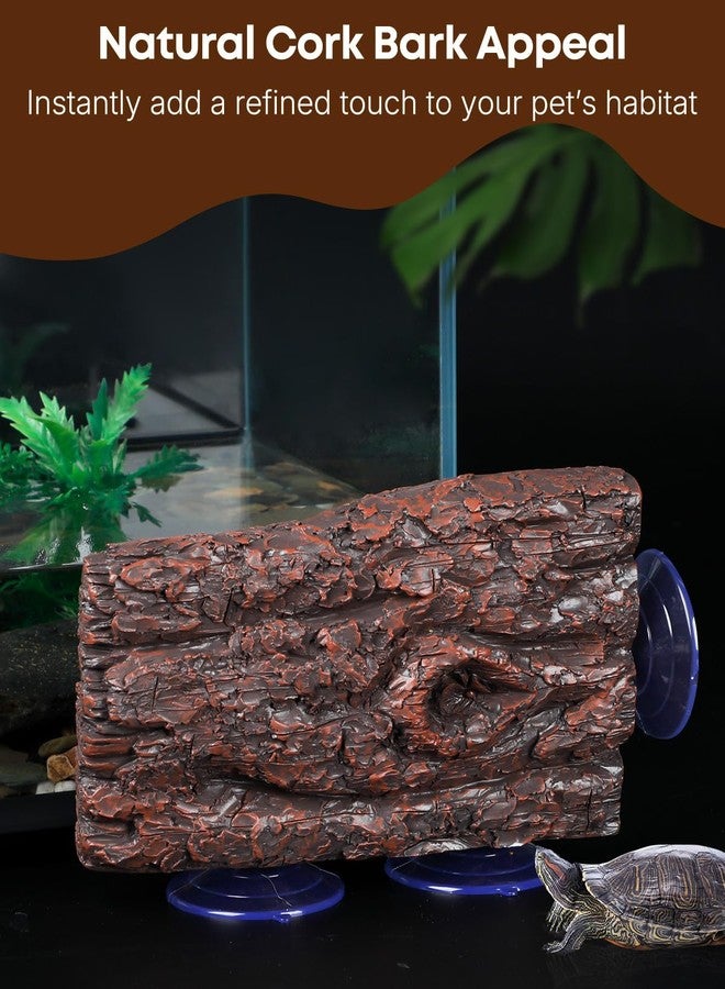 باوفلي منصة تشمس السلاحف من باوفلاي - قاعدة راتنجية مزودة بثلاثة أكواب شفط للسلاحف المائية والضفادع، ملحق لحوض السلاحف - Image 4