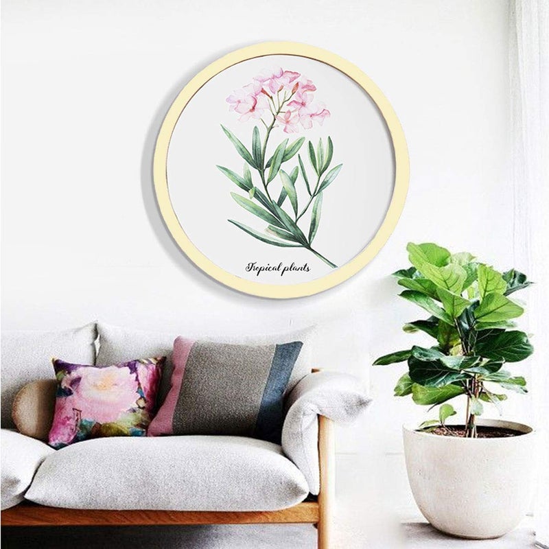 Levoberg Round Photo Frame Wooden Wall Mounted Stylish Picture Frame Home Decor (10inch  Gold) - Image 4