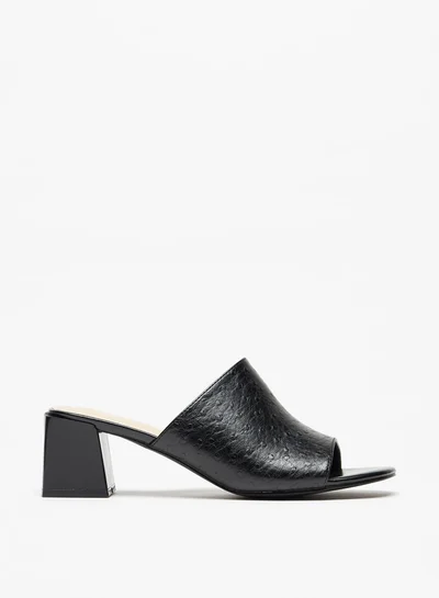 Flora Bella By Shoexpress Women's Textured Slip-On Sandals With Block Heels Ramadan Collection