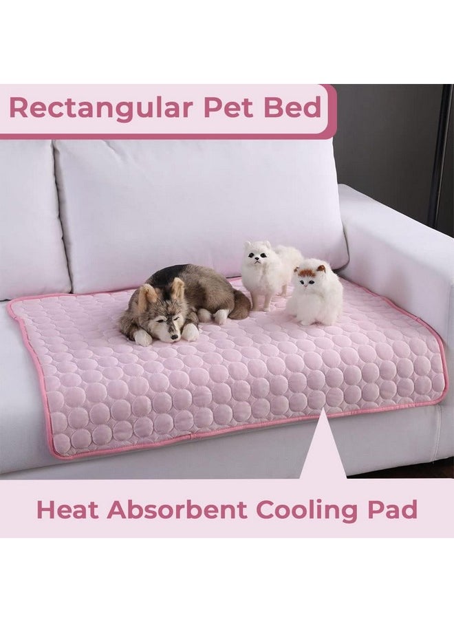 Rectangular Dog & Cat Bed|Premium Cool Ice Silk With Polyester With Bottom Mesh|Multi-Utility Self-Cooling Pad For Dog & Cat|Light-Weight & Durable Dog Bed|Zqcj001P-S|Pink - pzsku/Z9BB80991B09239F5441DZ/45/_/1728312573/d51fb8d1-b2c8-4fa9-b225-d739ba9a6e31