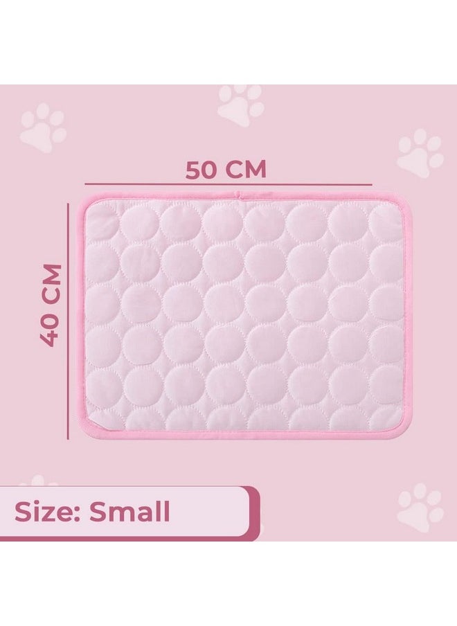 Rectangular Dog & Cat Bed|Premium Cool Ice Silk With Polyester With Bottom Mesh|Multi-Utility Self-Cooling Pad For Dog & Cat|Light-Weight & Durable Dog Bed|Zqcj001P-S|Pink - pzsku/Z9BB80991B09239F5441DZ/45/_/1728312580/b3869259-7c43-47b0-9aa5-970be2e37e9c