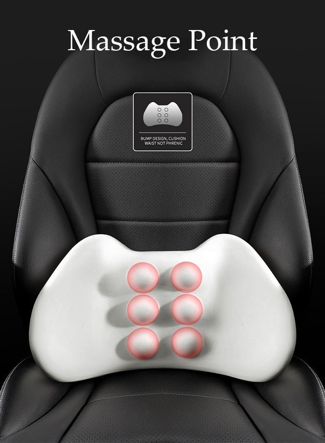 DUNISO Lumbar Support Pillow for Office Car Back Support Pillow with Memory Foam Pad Back Cushion for Back Pain Relief Improve Posture Cushion - Image 2