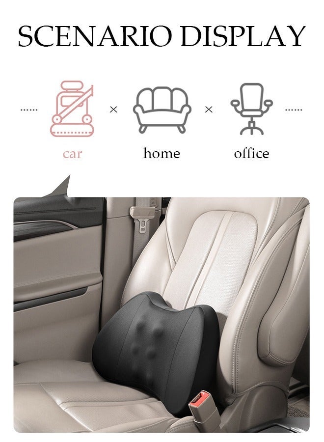 DUNISO Lumbar Support Pillow for Office Car Back Support Pillow with Memory Foam Pad Back Cushion for Back Pain Relief Improve Posture Cushion - Image 3