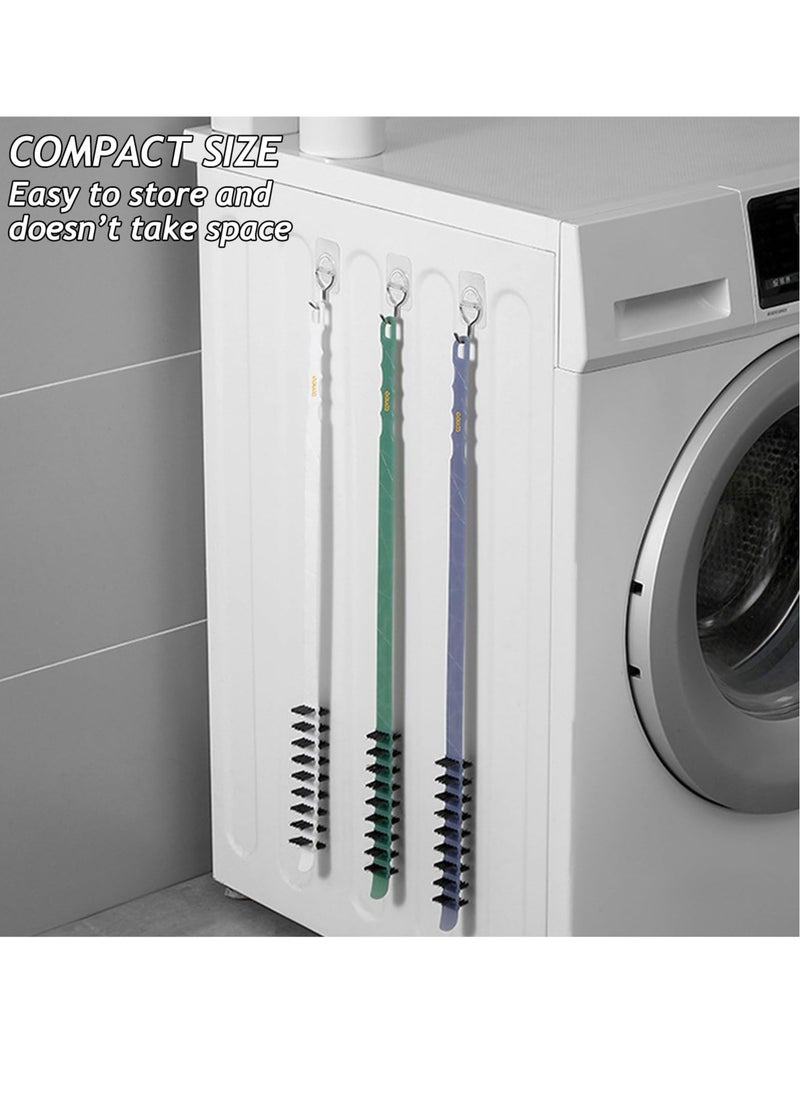 Excefore - Washing Machine Cleaning Brush, Crevice Brush of Drum Washing Machine, Home Essentials Cleaning Brush, Long Coil Brush Washing Machine Brush Stiff Bristle Cleaning Tool (3PCS) - Image 1