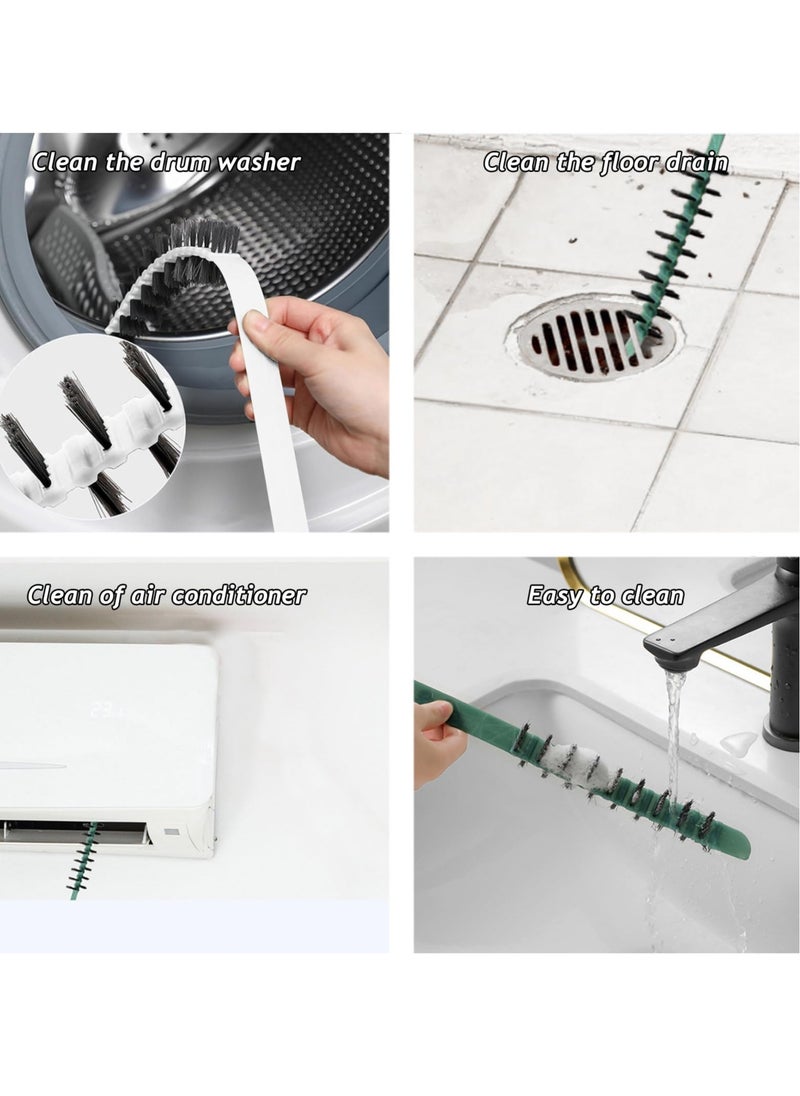 Excefore - Washing Machine Cleaning Brush, Crevice Brush of Drum Washing Machine, Home Essentials Cleaning Brush, Long Coil Brush Washing Machine Brush Stiff Bristle Cleaning Tool (3PCS) - Image 1