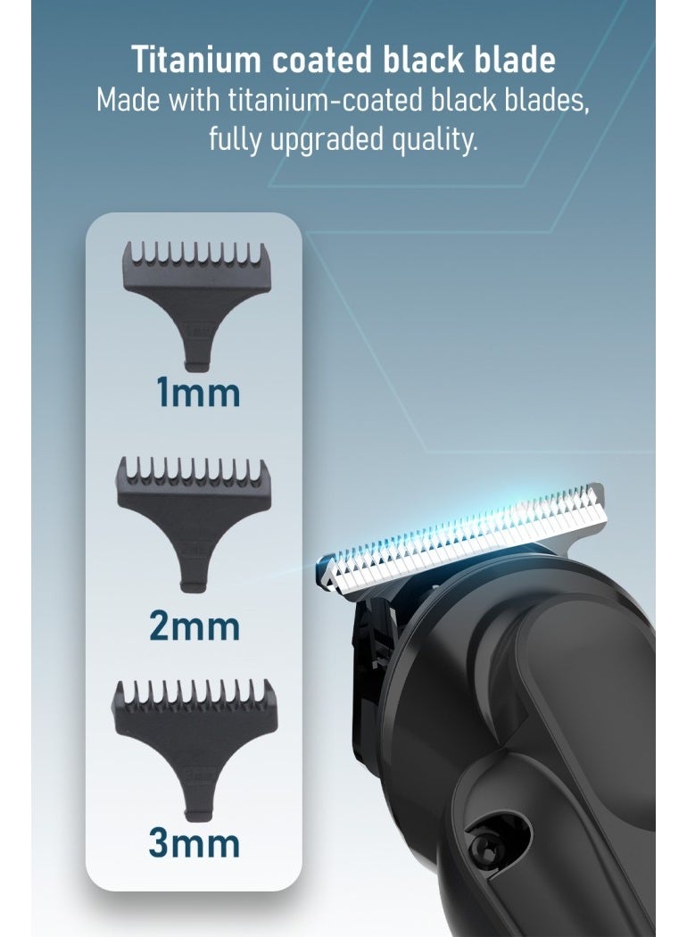 Moxedo Clivra Cordless Hair Trimmer Clipper for Men Titanium Coated Blade 90 Mins Working Time 2 Speed Control IPX6 Waterproof - Image 2