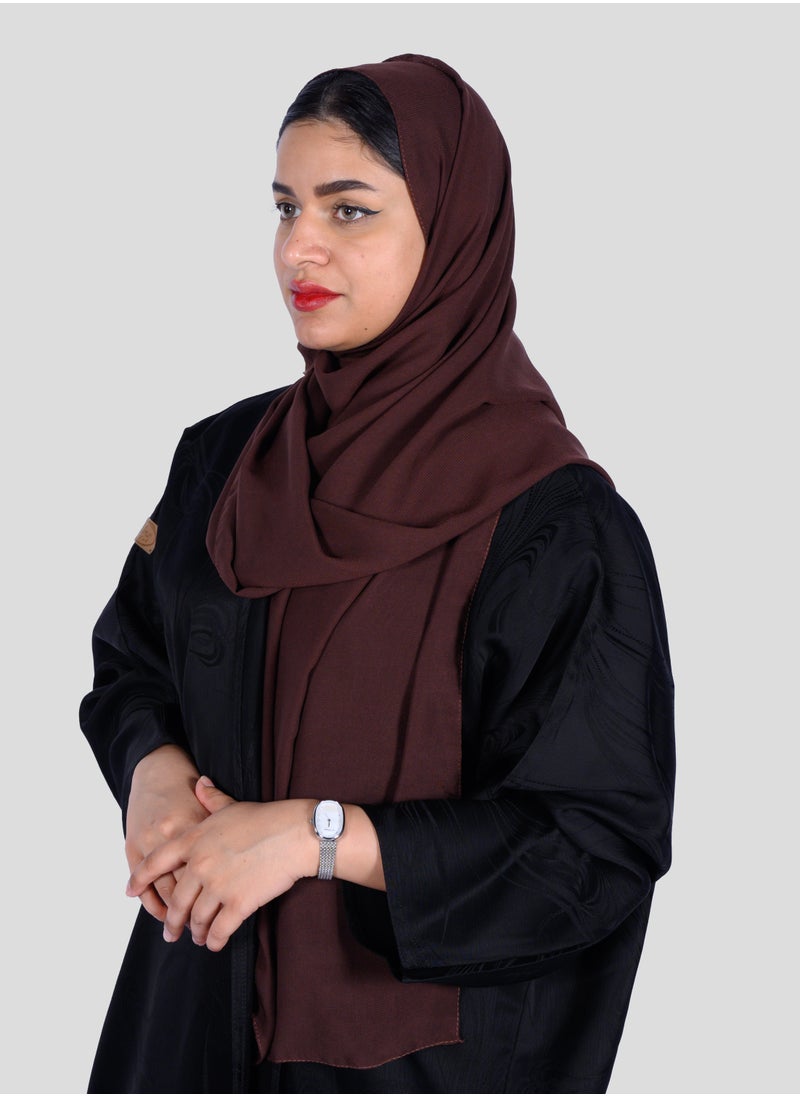 Generic Brown Chiffon Hijab Scarf  - Image 1