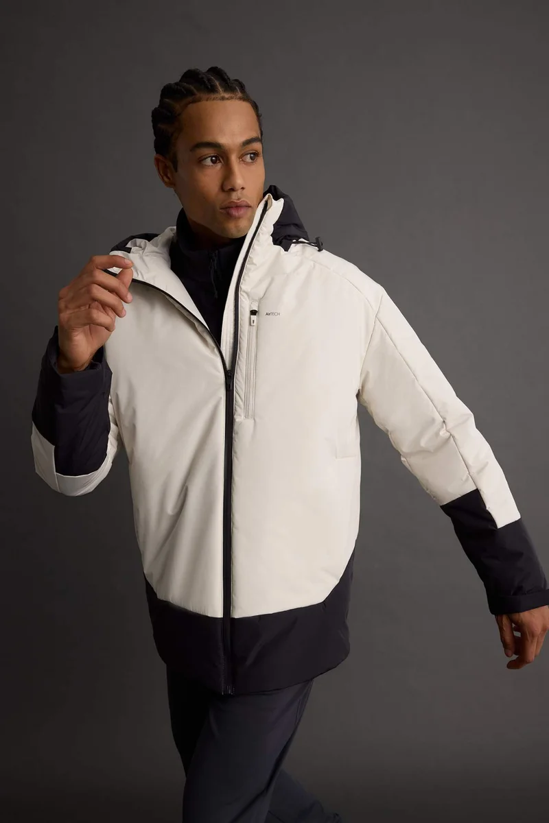 DeFactoFit Regular Fit Hooded Zippered Waterproof Jacket
