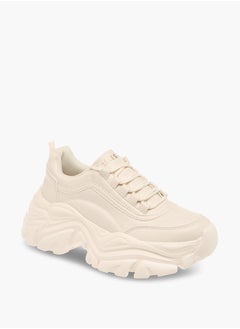 Celeste Women's Panelled Sneakers with Lace-Up Closure  - Image 2