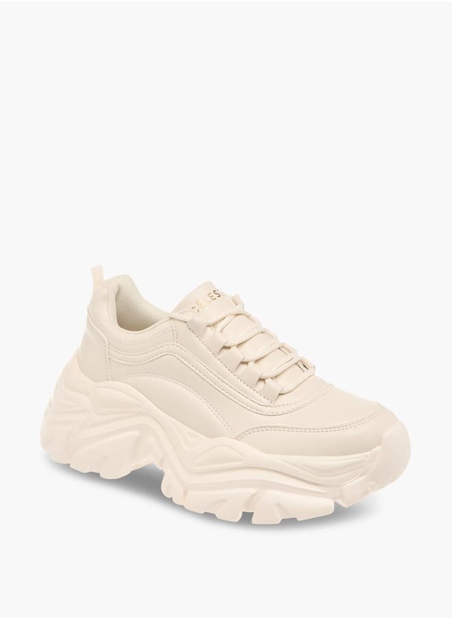 Celeste Women's Panelled Sneakers with Lace-Up Closure  - Image 2