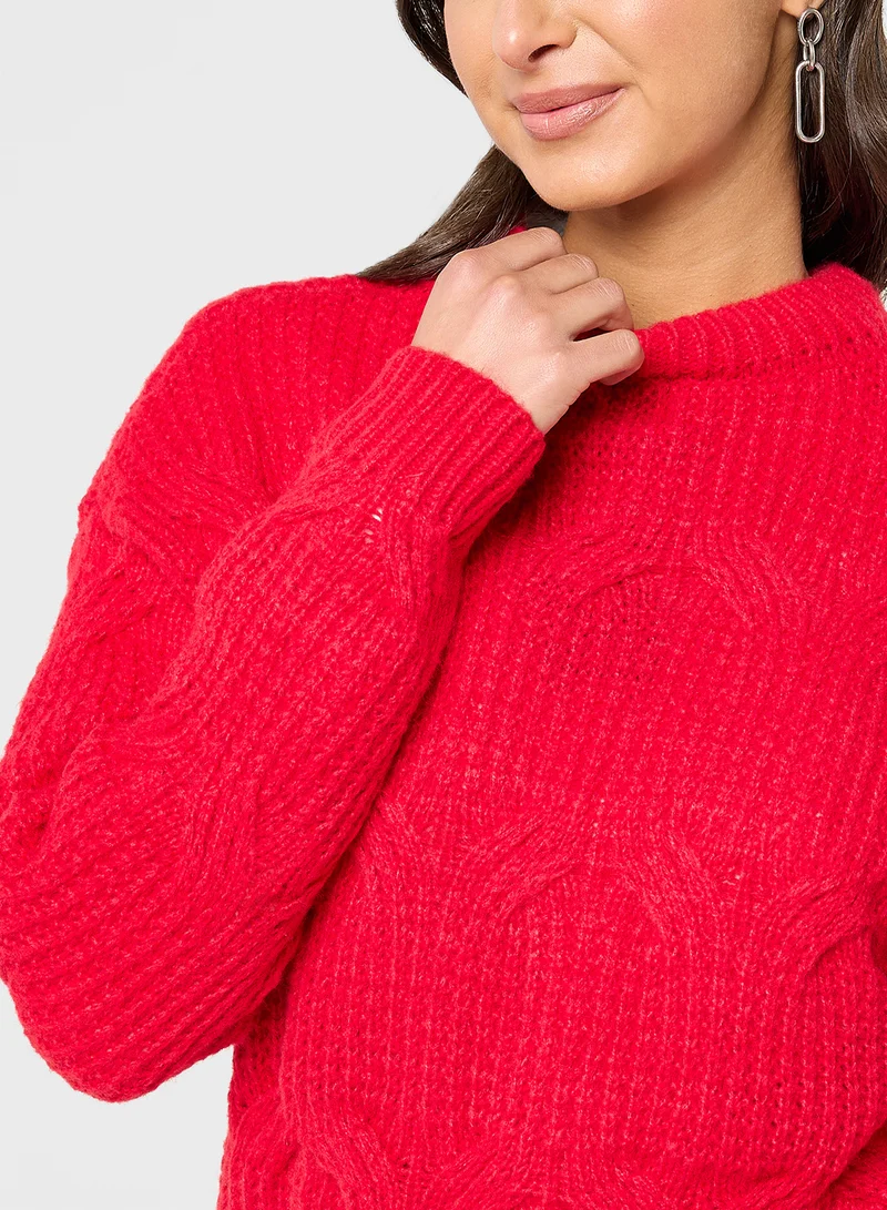 جينجر Chunky Ribbed Knit Jumper