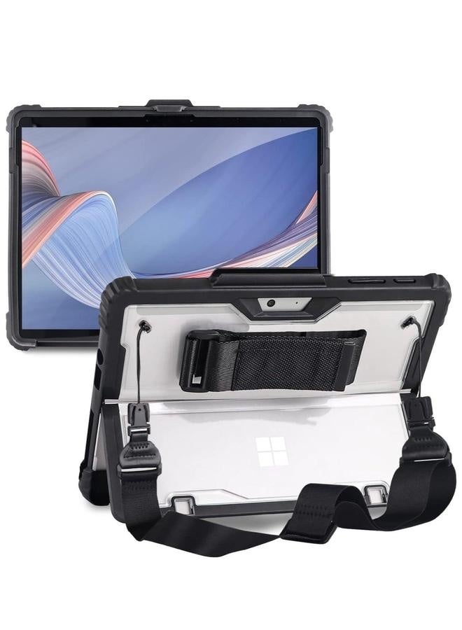 Protective Case Compatible with Microsoft Surface Pro 9 Shoulder Strap, Hand Stylus Pen Holder, Rugged, Shock-Absorbing and Drop-Resistant - Image 1