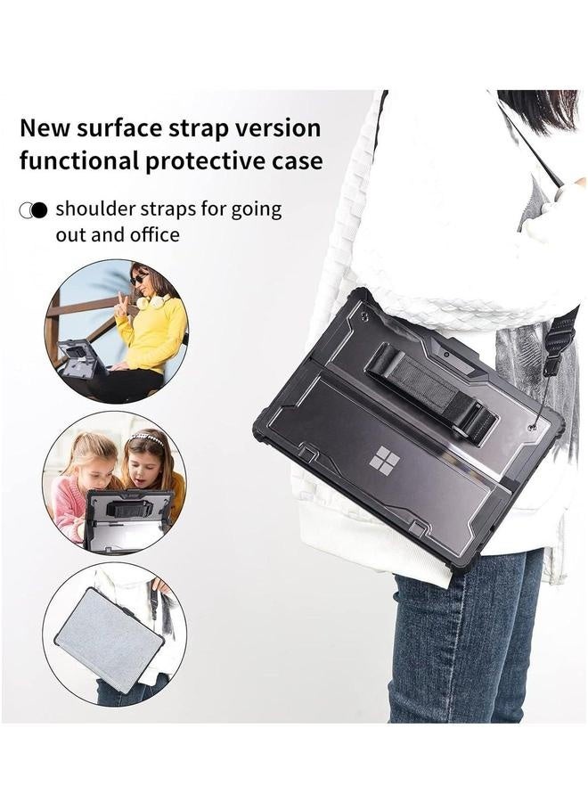 Protective Case Compatible with Microsoft Surface Pro 9 Shoulder Strap, Hand Stylus Pen Holder, Rugged, Shock-Absorbing and Drop-Resistant - Image 5