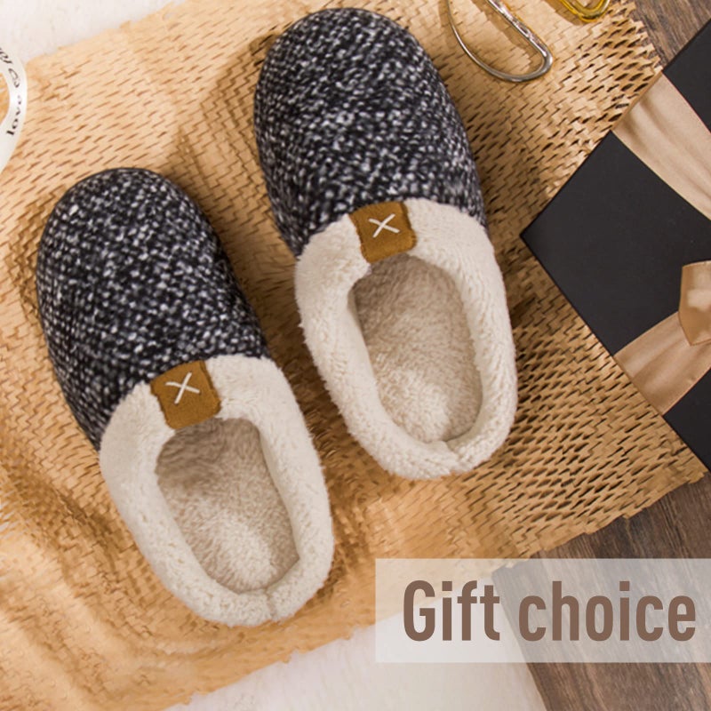 ULTRAIDEAS Mens Warm Fuzzy Slip On Slippers, Sherpa Lined House Shoes with Memory Foam for Indoor Outdoor, Mens Gifts for Winter (Upgrade Grey, Size 13-14) - Image 3
