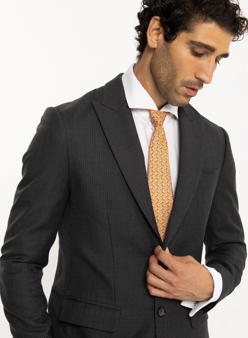 Elliot Martin Elliot Martin tie 100% Silk Twill neck ties Premium Men's Tie (bright orange)  - Image 2