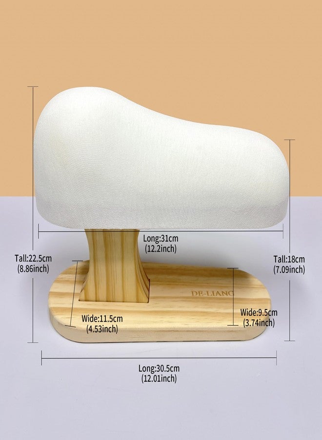 DE-LIANG Bust Corset Ironing Board, Sleeve Ironing Board Small with Solid Wood Base, Tailor’s Ham with Various Pressing Surfaces for - Smoothing Curved Seams, Ironing Collars, Cuff, Beige - Image 2