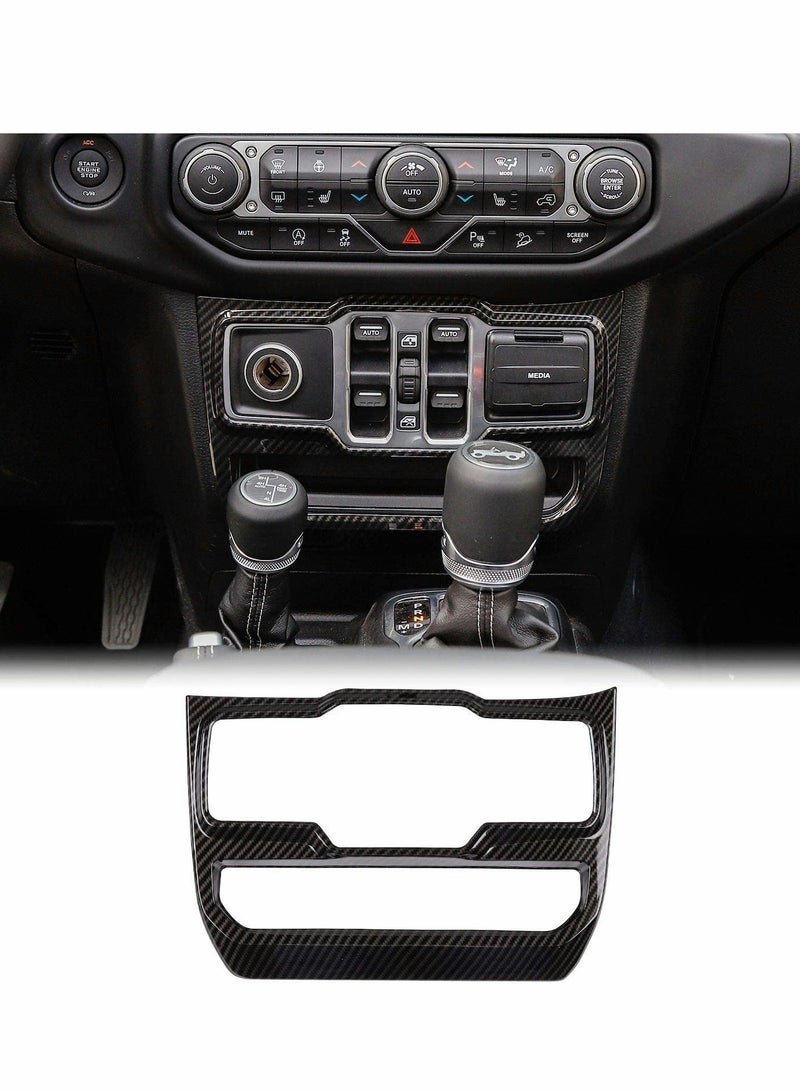 KASTWAVE غطاء لوحة التحكم في النافذة، ملحقات الديكور الداخلي، لسيارة جيب رانجلر JL JLU 2018-2021، نسيج ألياف الكربون - Image 1