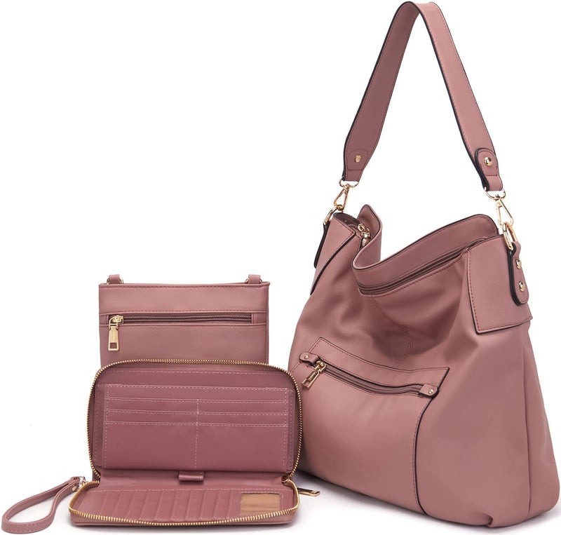 Idesort Large Crossbody Bags Ladies Shoulder Handbags Purse and Wallet Set for Women Totes Hobo Purses - Image 1