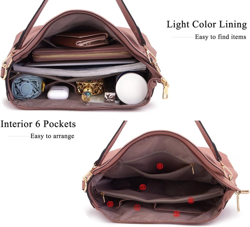 Idesort Large Crossbody Bags Ladies Shoulder Handbags Purse and Wallet Set for Women Totes Hobo Purses - Image 5
