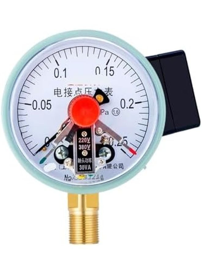 YXC 100 Magnetic Assist Electric Contact Pressure Gauge 0 0.25MPa 220V 380V 30VA - Image 1