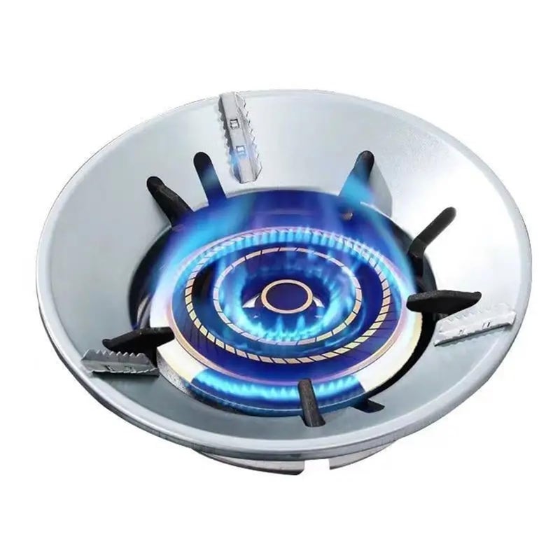 SHYAM INTERNATIONAL Shyam International Gas Shaver Ring Fire Windproof Energy Saving Stove Stand Gas Chula Support Protector Stand Burner Jali Gas Protection Ring Stainless Steel Stand Pack of 2  - Image 1