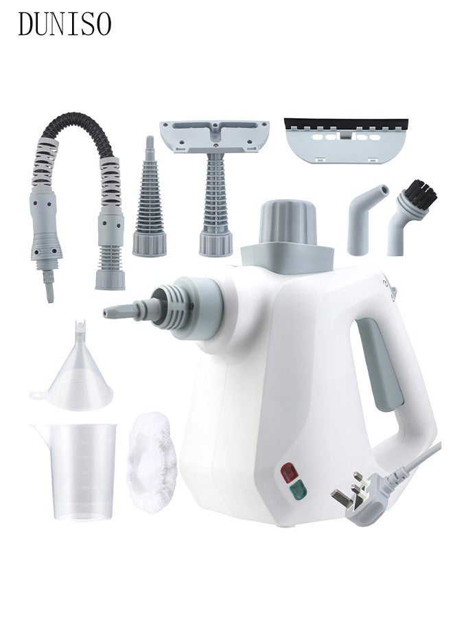 DUNISO Handheld Steam Cleaner,Household Small High-Temperature And High PressureSteam Sterilization Steam Cleaning Machine With Multiple Types Of Nozzles,White  - Image 1