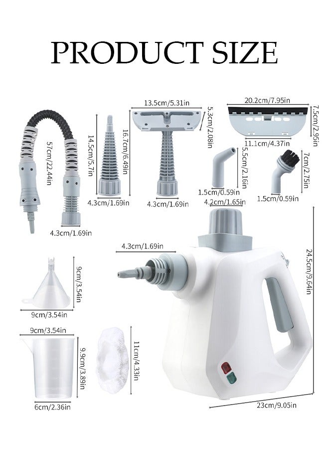 DUNISO Handheld Steam Cleaner,Household Small High-Temperature And High PressureSteam Sterilization Steam Cleaning Machine With Multiple Types Of Nozzles,White  - Image 2