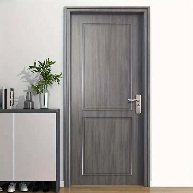 LIVECOOL Wall Paper Self-Adhesive Door Stickers for Renovating Old Doors, Waterproof,Oil Proof,PVC Vinyl DIY Decorative Wallpaper. (Charcoal Black, 60 x 200 cm) - Image 3