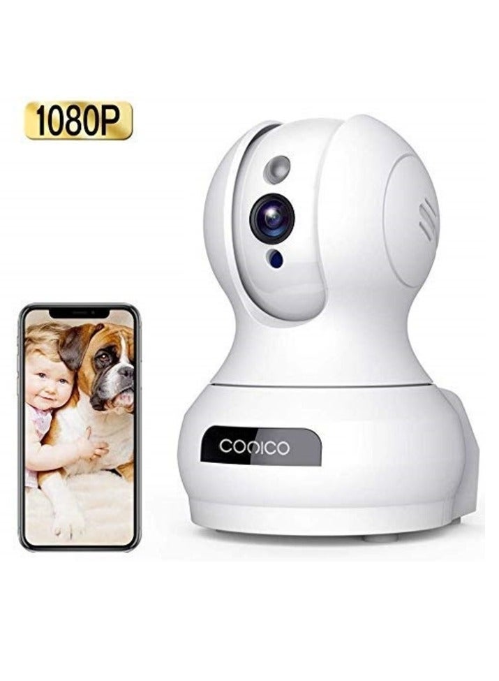 CONICO Wireless Camera, 1080P HD WiFi Pet Camera Baby Monitor, Pan/Tilt/Zoom IP Camera for Elder/Nanny Security Cam Night Vision Motion Detection 2-Way Audio Cloud Service Available Webcam - Image 1