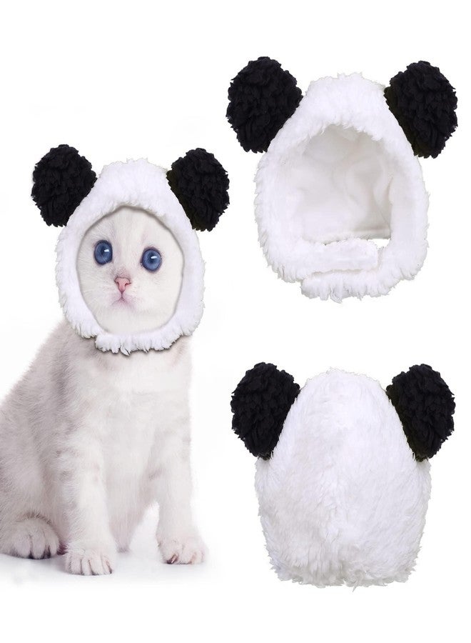 TARINI Cat Clothes, Cat Hat - Adjustable Warm Pet Headband, Black & White Cute Small Pet Costume for Cats Puppies Holiday Photo Props - Image 2