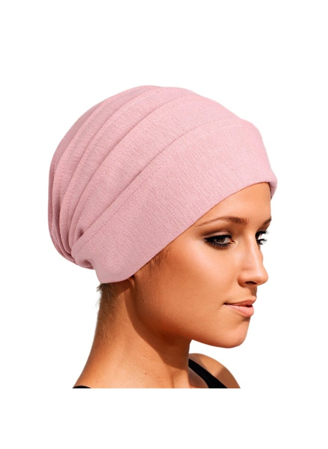NIBEMINENT New Thickened Stretch Cotton Chemotherapy Hat - Comfortable and Breathable Pleated Design  - Image 1