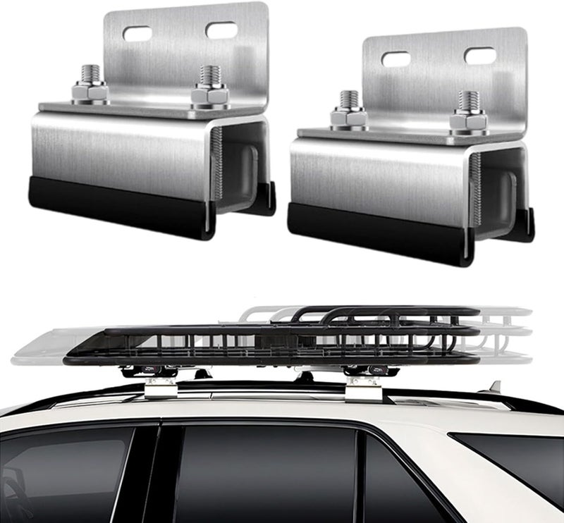 4pcs Steel Solar Mounting Clamps Brackets Yachts Roof Rack Stabilizers Weatherproof Design Easy Tool Without Assembly Panel Brackets Steel - Image 2