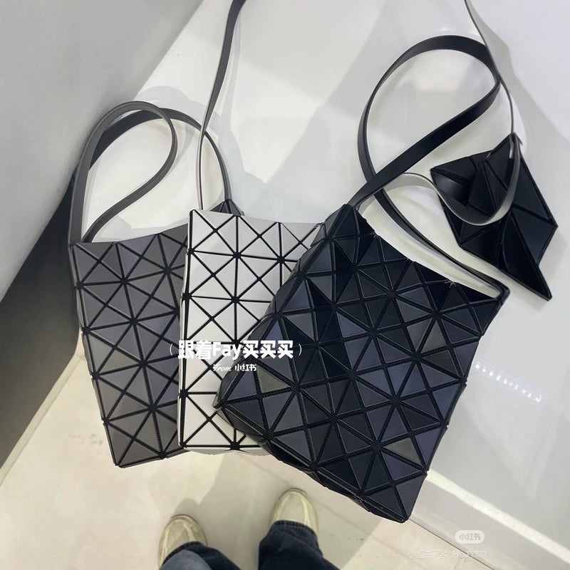 Japanese Home Original Single Geometric Rhombus Frosted Long Shoulder Strap Square Box Bag Single Shoulder Crossbody Mini Small Square Box Mobile Phone Bag - Image 4