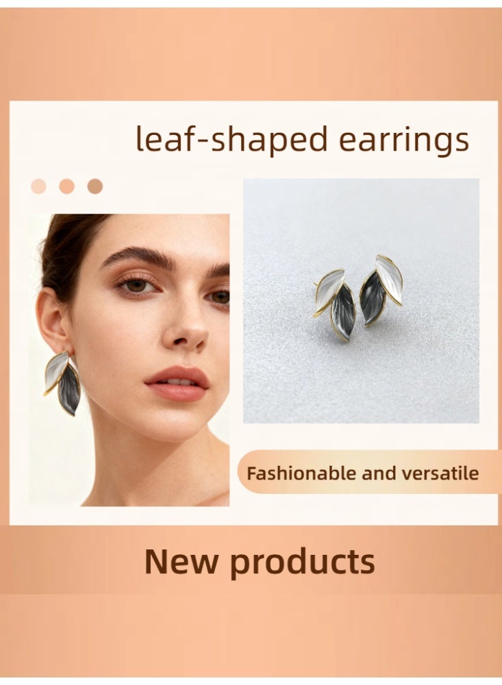 Lavida Fashionable and elegant leaf-shaped earrings are versatile and suitable for gifts - Image 1