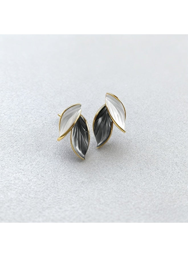 Lavida Fashionable and elegant leaf-shaped earrings are versatile and suitable for gifts - Image 2