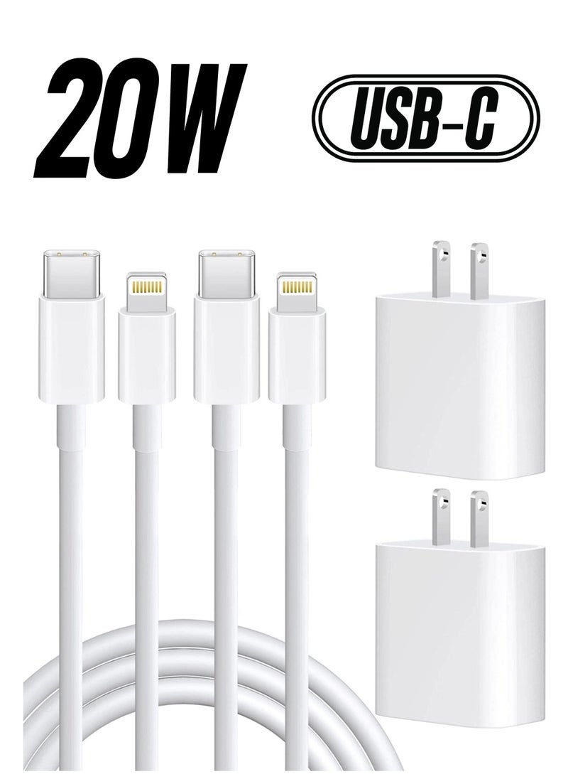Generic Fast Charger [Apple MFi Certified] 20W USB C PD Wall Charger Plug with 6FT Type C to Lightning Cord Compatible with iPhone 13/12/11/Pro Max/XS Max  - Image 1