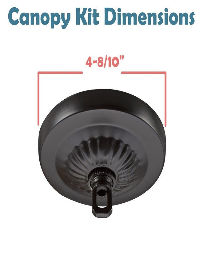 Aspen Creative 21516-12, Transitional Chandelier & Light Fixture Canopy Kit w/Collar Loop, Oil Rubbed Bronze, 4-3/4" Diameter, 1" Center Hole, 2 Pack - Image 4