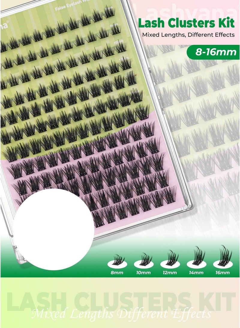 lashvana False Eyelashes With Glue Kit,Individual natural Style Lash Clusters With Lash Bond,Eyelash Brush And Tweezers, Eyelash Extension Kit, Perfect For Beginners And Professionals, Easy To Apply At Home. - Image 4