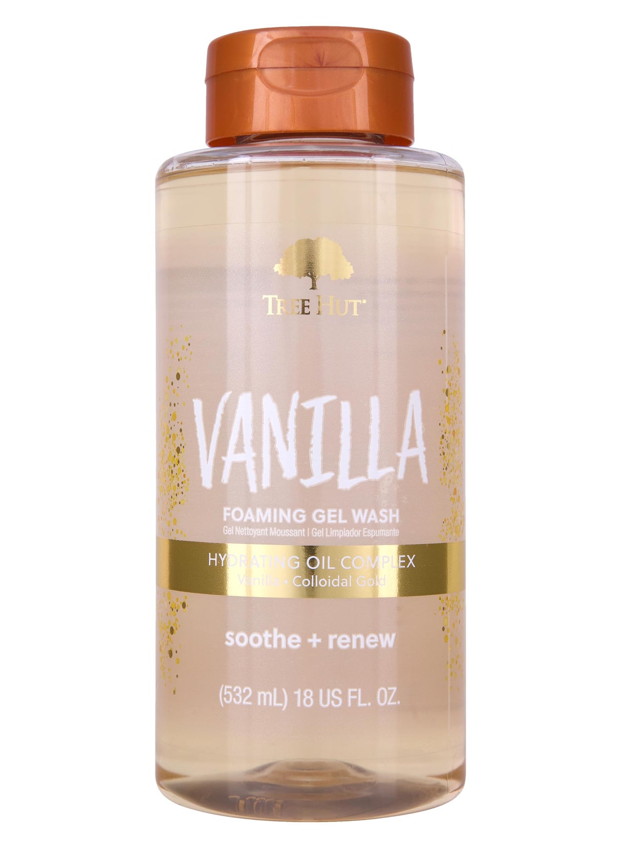 Tree Hut Tree Hut Vanilla Foaming Gel Wash | Cleanse and Soften Skin Without Stripping Moisture | Made with our Hydrating Oil Complex | 18 fl oz. 