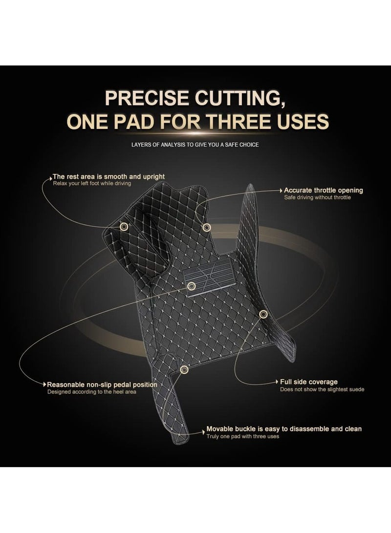 وينكا حصيرة أرضية قاعدية متوافقة مع نيسان ألتيما 2013-2017 PVC جلدية حصيرة حصيرة القدم غير المنقولة لون الطقس متاح-البيج ، أسود ، أسود فضي ، أسود أحمر ، سافران ، القهوة البني (أسود) - Image 3