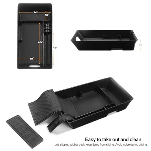 CKE 2pcs Compatible with Toyota Camry 2025 2026 Accessories Car Center Console Organizers Armrest Cover Glove Tray Armrest Storage Box Insert Container Holder for 2026 2025 Camry LE SE XLE XSE - Image 2