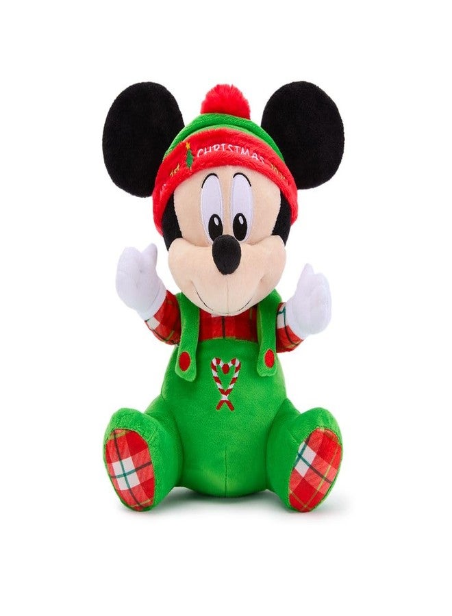 Disney Store Official Mickey Mouse Holiday Plushy - My First Christmas 2025 Disney Plush - 11 Inch Baby Toy Plushie in Festive Holiday Outfit with Embroidered Features & Plaid Print - Image 1